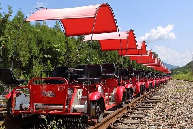 Alpaca World with Gangchon Rail Park One Day Tour - Gangchon Rail Park rail bike: pedaling over old tracks above the Bukhan River