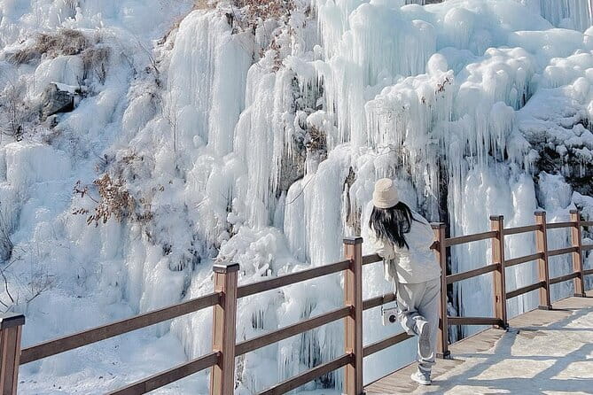 Eobi Ice Valley, Nami Island, Morning Calm and Rail Bike Seoul - Eobi Ice Valley: ice-wall photos and short free time