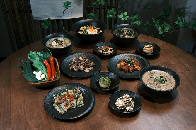 Korean Cooking Class Full Meal with BBQ on an All in One Table - Chef-handled BBQ and a traditional liquor taste