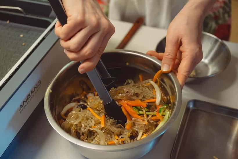 Seoul: Authentic Korean Cooking Class and Market Tour - Dessert-making and tea time in the embroidery-filled room