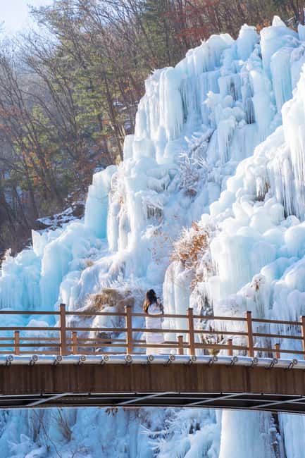 Seoul: Eobi Ice Valley, Alpaca World, Nami Island and More - Eobi Ice Valley first: the 40-minute icicle photo hit