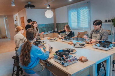 Seoul: Korean Cooking Class with Local Grocery Shopping - Cooking studio setup: small group teaching that keeps you from freezing