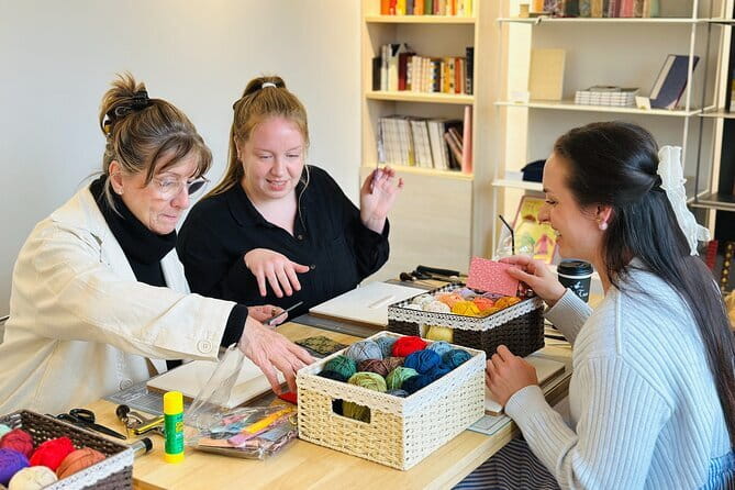Traditional Korean Bookbinding Experience in Seoul, Hongdae - Picking your silk cover and thread colors like a designer